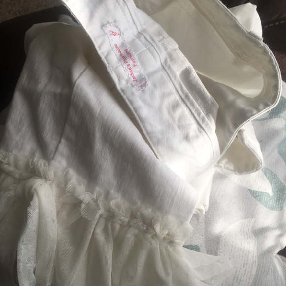 One of a kind white jeans trimmed in lace... - Picture 7 of 7